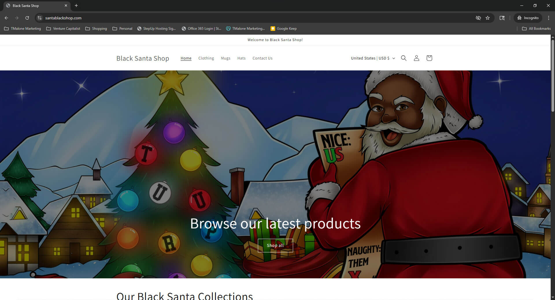 Black Santa Shop